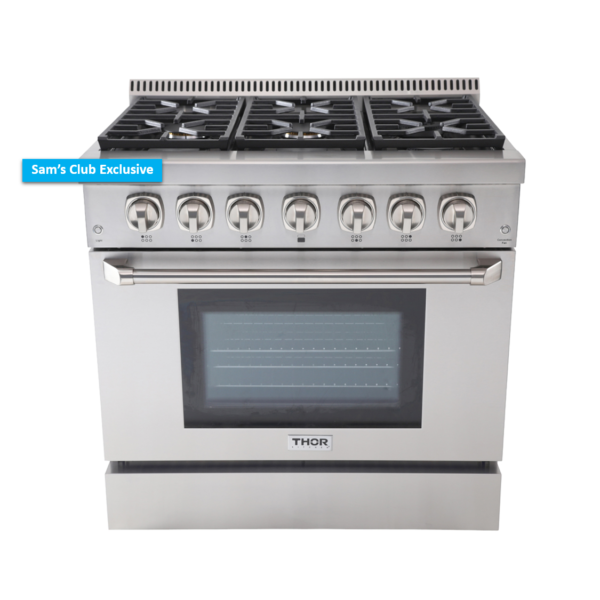 ThorKitchen TKG3601U 36" Thorkitchen 5.2 Cu. Ft. Professional Gas Rang