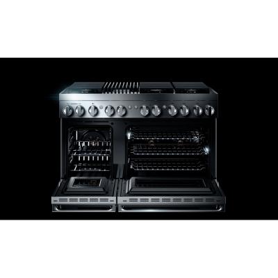 48" Jenn-Air Noir Dual-Fuel Professional Range With Gas Grill - JDRP648HM