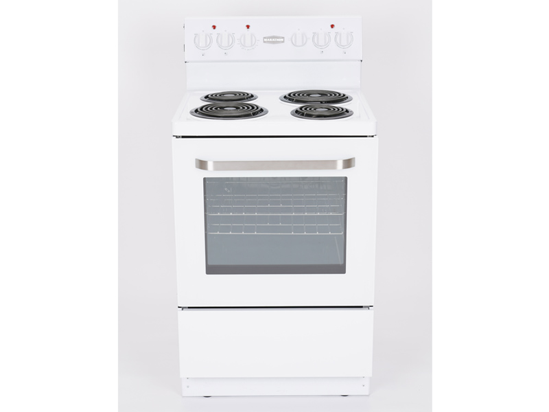 Marathon MER240W 24" White Electric Coil Top Range