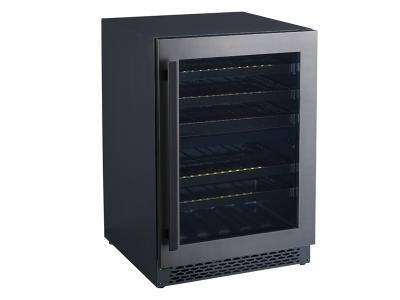 24" Marathon Black Steel Dual Zone Wine Cooler - MWC24-DBLS