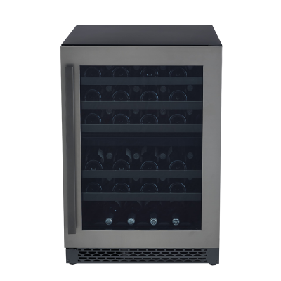 24" Marathon Black Steel Dual Zone Wine Cooler - MWC24-DBLS