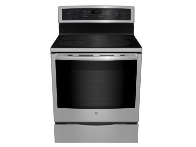 30" GE Profile Free Standing Induction Self Cleaning True Convection Range - PCHB920SMSS