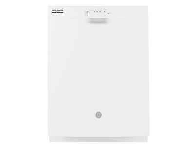 24" GE Built-in Front Control Dishwasher In White - GDF510PGMWW