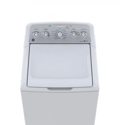 27" GE 4.9 (IEC) cu. ft. capacity Top Load Washer W/ Stainless Steel Drum - GTW485BMKWS