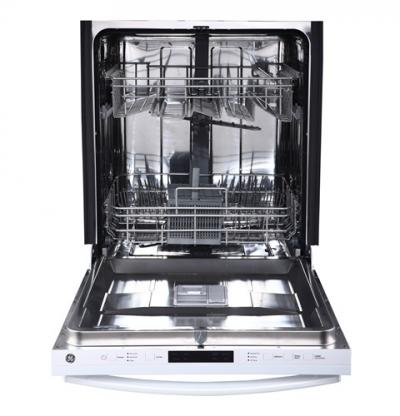 GE Profile 24 Built-In Dishwasher with Hidden Controls in Stainless Steel