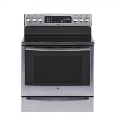 30" GE Profile Free Standing Electric Self Cleaning True Convection Range with Baking Drawer - PCB987SMSS