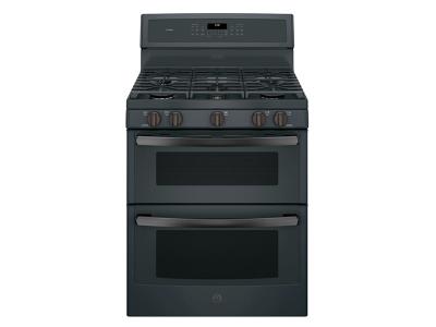 30" GE Profile Free-Standing Gas Double Oven Convection Range - PCGB960FEJDS