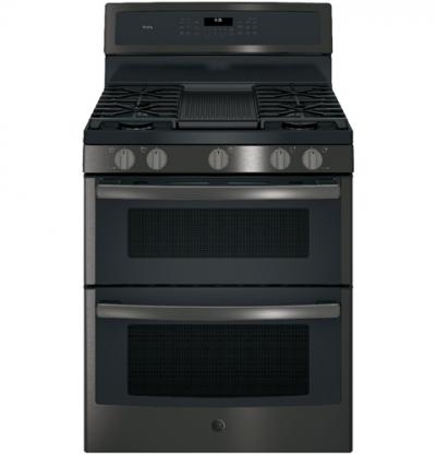30" GE Profile Free-Standing Gas Double Oven Convection Range - PCGB960BEMTS