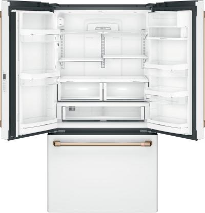 36" GE Cafe 23.1 Cu. Ft. Counter-Depth French-Door Refrigerator - CWE23SP4MW2