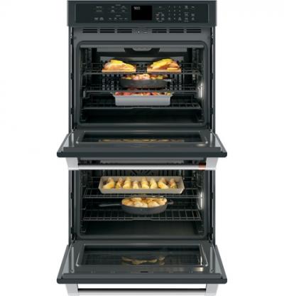 30" GE Café Double Electric Wall Oven With Convection Self Clean - CTD90DP3MD1