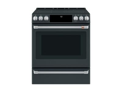 30" GE Cafe 5.7 Cu. Ft. Slide-In Front Control Radiant And Convection Range  - CCES700P3MD1