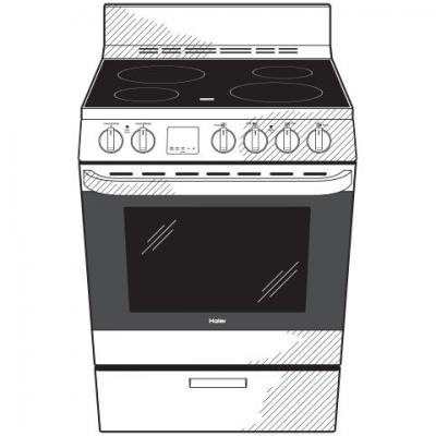 24" Haier  2.9 Cu. Ft. Electric Free-Standing Range  - QAS740RMSS