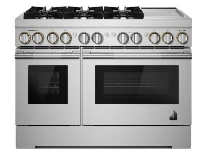 48" Jenn-Air Rise Dual-Fuel Professional Range With Chrome-Infused Griddle - JDRP548HL