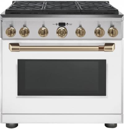 36" GE Cafe 6.2 Cu. Ft. Professional Gas Range With 6 Burners - CGY366P4MW2