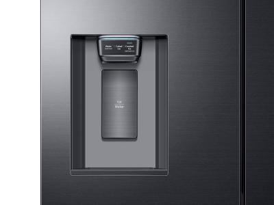 36" Samsung 23 cu. ft. Counter Depth 4-Door French Door Refrigerator in Black Stainless Steel - RF23M8070SG