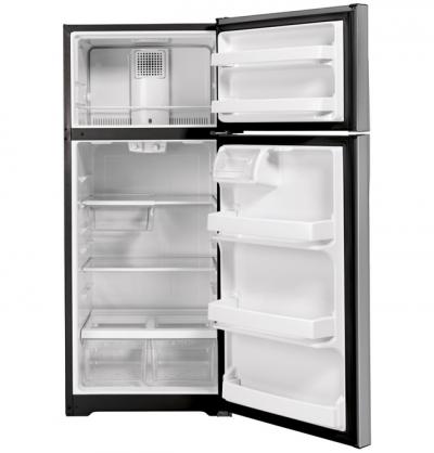 28" GE 16.6 Cu. Ft. Top-Freezer No-Frost Refrigerator - GTE17GSNRSS