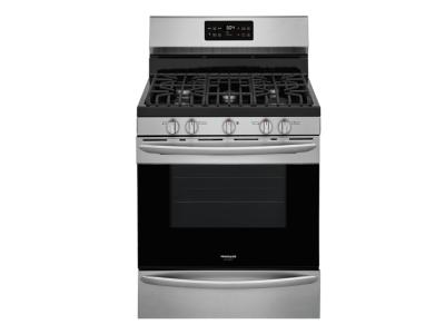 30" Frigidaire Gallery Freestanding Gas Range With Steam Clean - GCRG3038AF