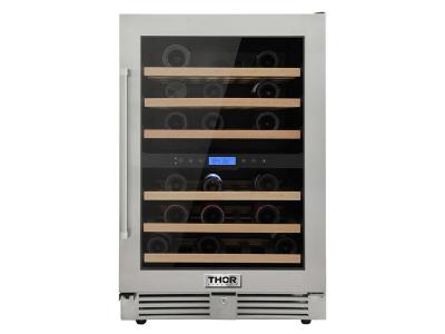 24" ThorKitchen Indoor/Outdoor Independent Dual Zone Wine Cooler - TWC2401DO