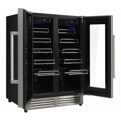 24" ThorKitchen Dual Zone French Door Built-in Wine Cooler - TWC2402