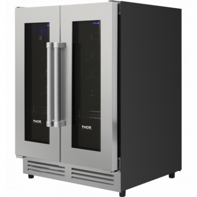 24" ThorKitchen Dual Zone French Door Built-in Wine Cooler - TWC2402