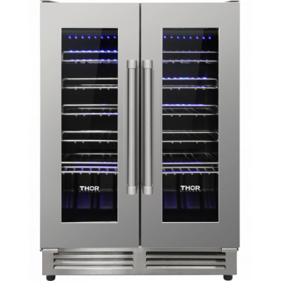 24" ThorKitchen Dual Zone French Door Built-in Wine Cooler - TWC2402