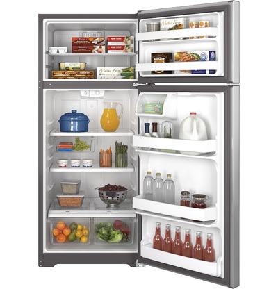 28" GE 17.5 Cu.Ft. Top-Freezer, Energy Star,Frost-Free Refrigerator - GTE18GSHSS