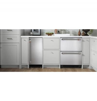 24" Café 5.7 Cu. Ft. Built-In Dual-Drawer Refrigerator - CDE06RP2NS1