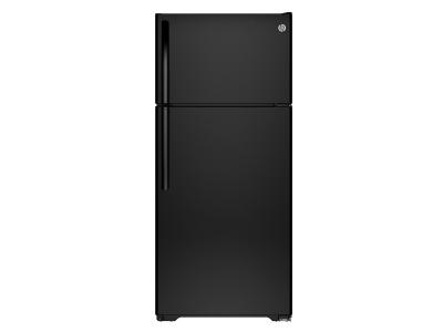 28" GE 15.5 Cu. Ft. ENERGY STAR Top-Freezer No-Frost Refrigerator - GTE16GTHBB