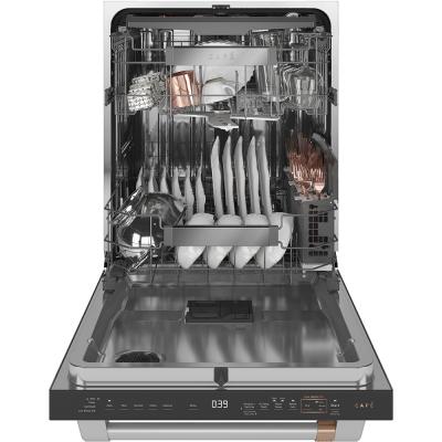 24" GE Café Interior Built In Dishwasher with Hidden Controls in Stainless Steel - CDT875P2NS1