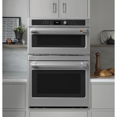Ge Café Ctc912p2ns1 30 6 7 Cu Ft Combination Double Wall Oven Wi - Ge Cafe 27 Double Wall Oven
