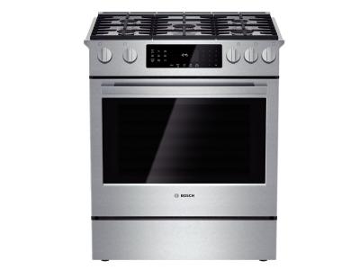 30" Bosch Gas Slide-in Range Benchmark  Series - Stainless Steel HGIP054UC