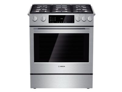 30" Bosch Dual Fuel Slide-in Range 800 Series - Stainless Steel HDI8054C