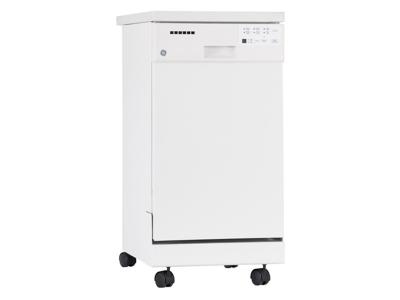 18" GE Portable Dishwasher with Stainless Steel Short Tub - GSC1800VWW