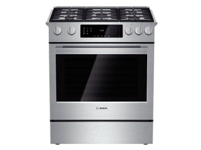 30" Bosch Gas Slide-in Range 800 Series - Stainless Steel HGI8054UC