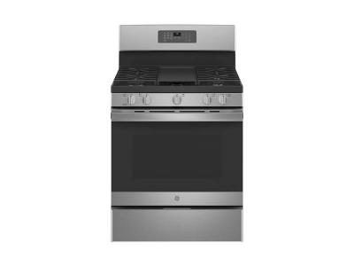 30" GE 5.0 Cu. Ft. Self-Clean 5-Burner Freestanding Gas Range - JCGB660SPSS