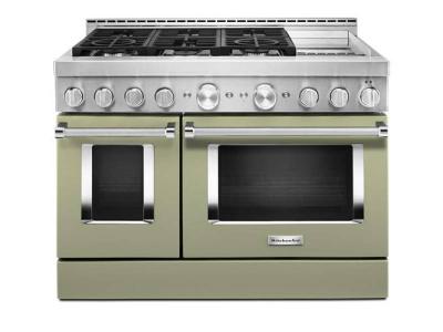 48'' KitchenAid 6.3 Cu. Ft. Smart Commercial-Style Gas Range with Griddle - KFGC558JAV