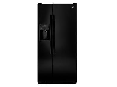33" GE 23.2 Cu. Ft. Side-By-Side Refrigerator In Black - GSS23GGKBB
