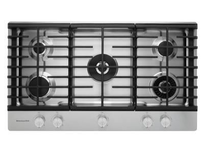 36" KitchenAid 5-Burner Gas Cooktop - KCGS556ESS