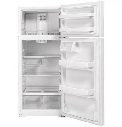 28" GE 16.6 Cu. Ft. Top-Freezer Refrigerator - GTE17GTNRWW