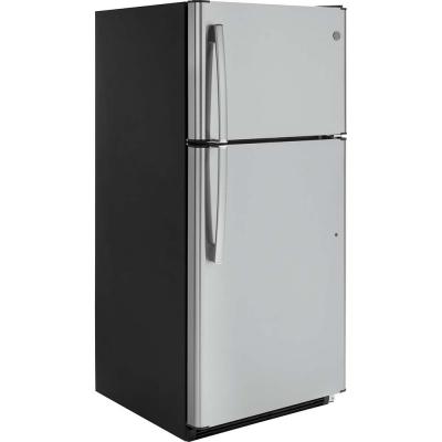 30" GE 18 Cu. Ft. Top-Freezer Refrigerator In Stainless Steel - GTE18FSLKSS