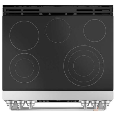 30" Café 5.7 Cu. Ft. Slide-In Front Control Radiant And Convection Range - CCES700P2MS1