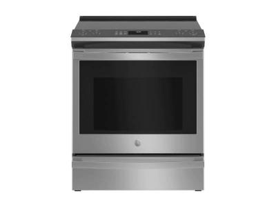 30" GE Profile 5.3 Cu. Ft. Smart Slide-In Electric Convection Fingerprint Resistant Range - PSS93YPFS