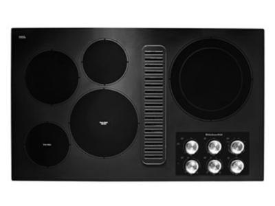 36" KithenAid Electric Downdraft Cooktop with 5 Elements - KCED606GBL