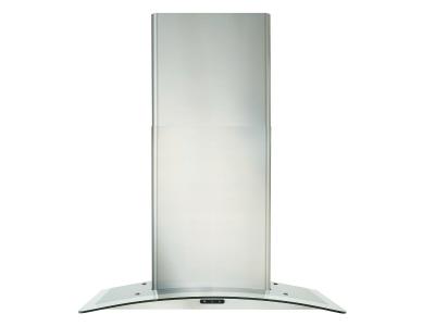 30" Broan Elite EW46 Series Convertible Curved Glass Wall-Mount Chimney Range Hood In Stainless Steel - EW4630SS