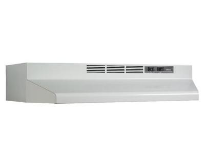 30" Broan 160 CFM Under Cabinet Range Hood In White With Black Trim - BU230WH