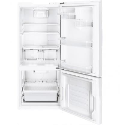 30" GE 21.0 Cu. Ft. Bottom-Freezer Refrigerator with Energy Star - GBE21DGKWW