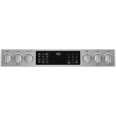 30" GE Profile Slide-In Double Oven Gas Range With Wifi In Stainless Steel - PCGS960YPFS