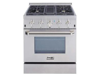 30" ThorKitchen Dual Fuel Range With 4 Burners - CRD3001U