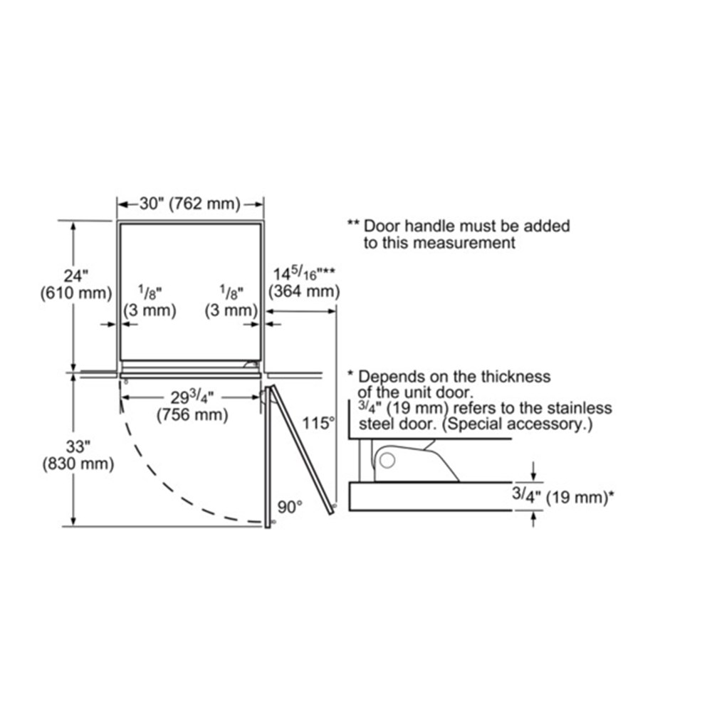 Bosch B30IB800SP 30" BuiltIn Custom Panel BottomFreezer Benchmark
