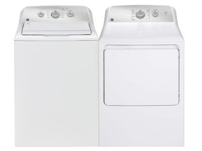 27" GE Top Load Washer And Top Load Electric Dryer - GTW331BMRWS-GTX33EBMRWS